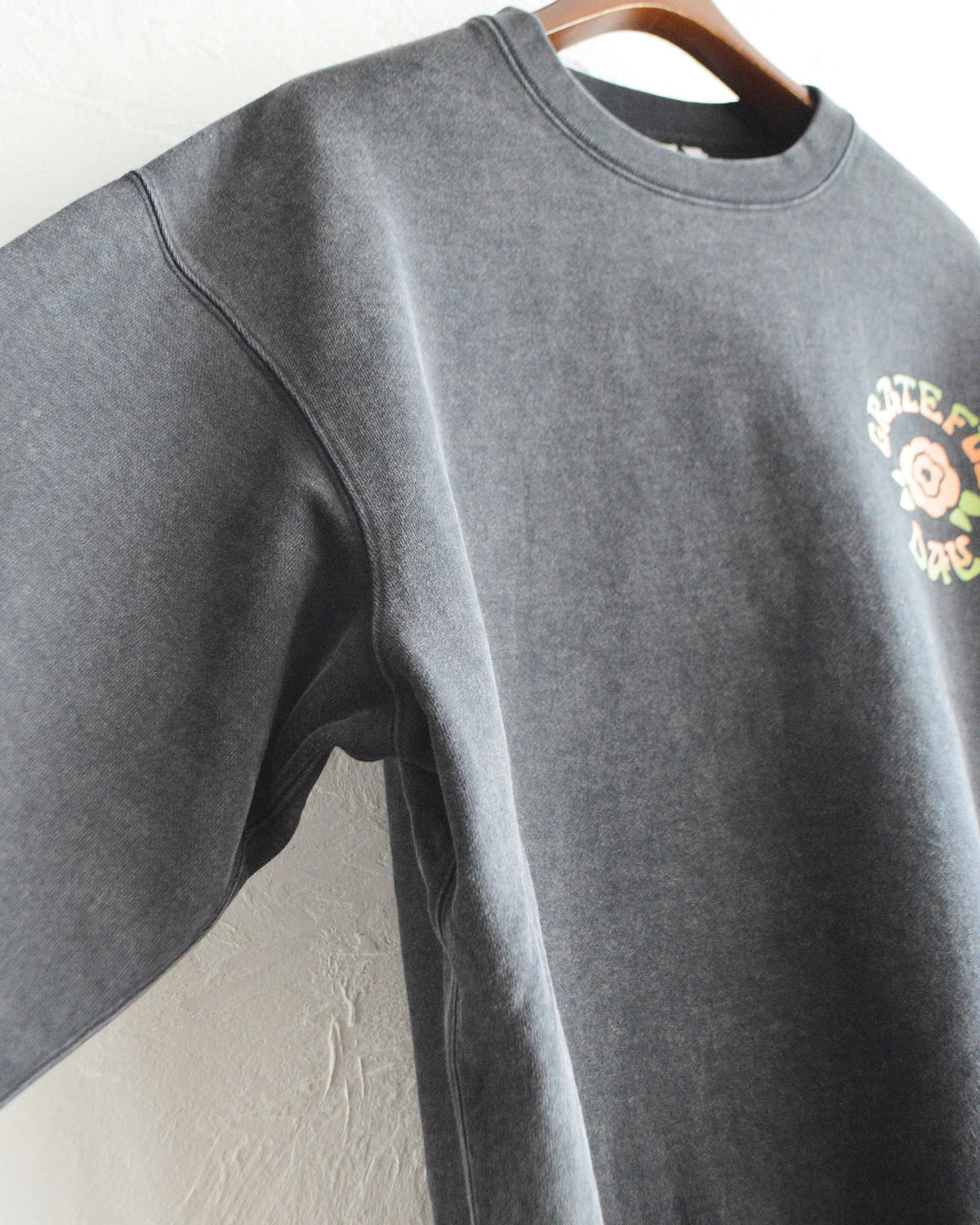 HAVE A GRATEFUL DAY ハブアグレイトフルデイ / SWEATSHIRT -DARK HOLLOW スウェットシャツ ダークハロー (VINTAGE BLACK ヴィンテージブラック)