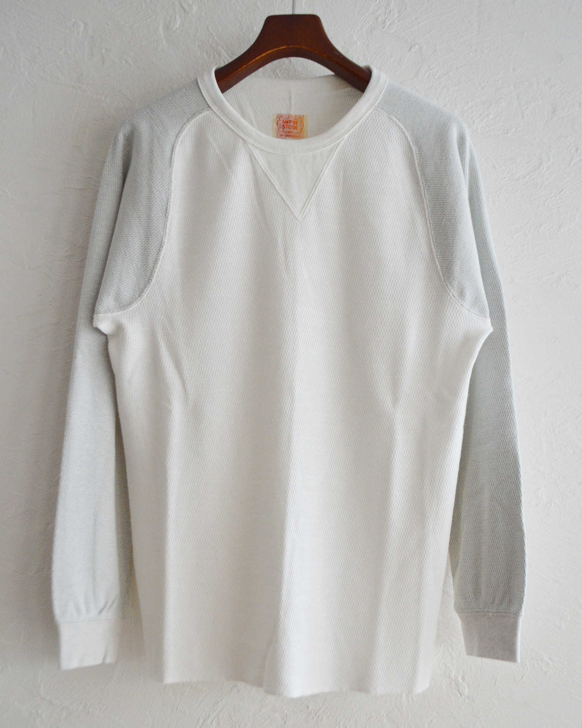 IMPRESTORE インプレストア / Nelson | Honecomb Thermal Freedom L/S Tee ハニカムサーマル (WHITE×GRAY ホワイトグレー)