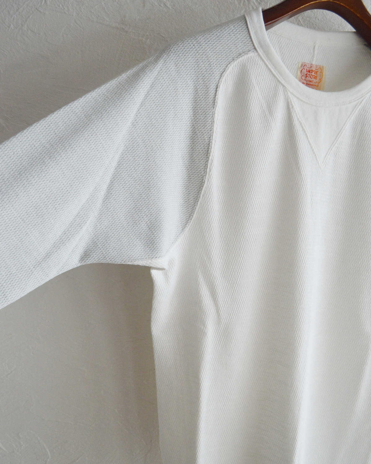 IMPRESTORE インプレストア / Nelson | Honecomb Thermal Freedom L/S Tee ハニカムサーマル (WHITE×GRAY ホワイトグレー)