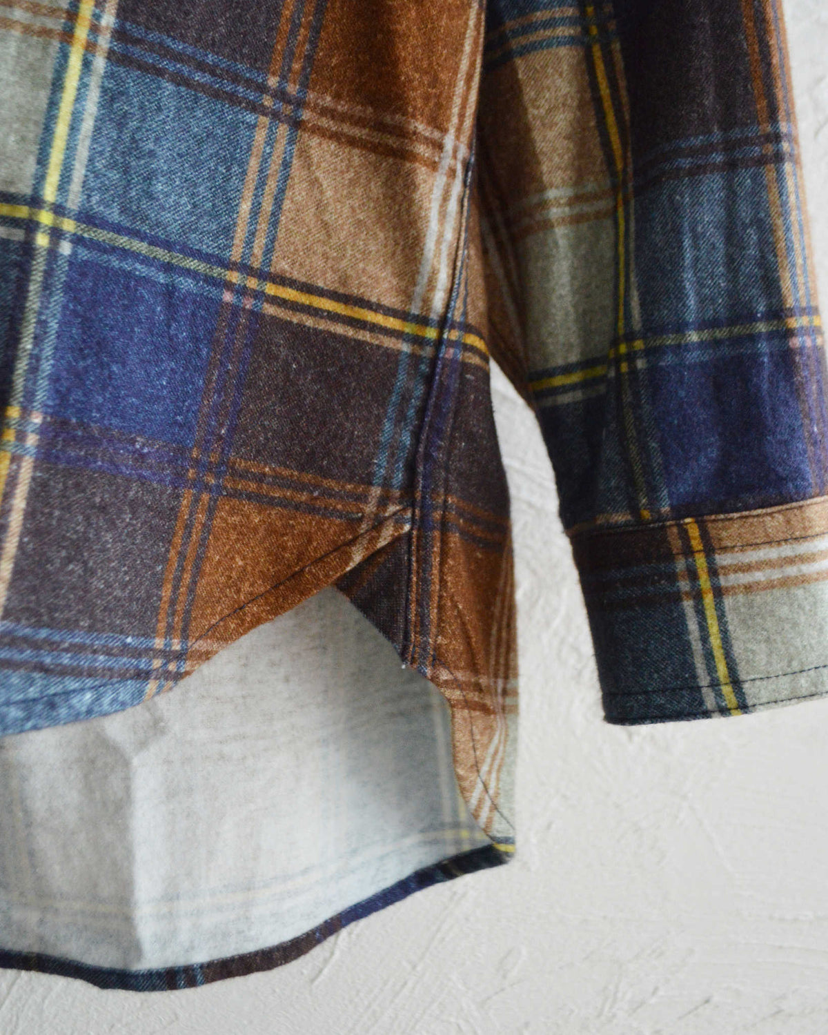 IMPRESTORE インプレストア / Springsteen | Flannel Hooded Shirt フランネルフードシャツ (BROWN×NAVY ブラウンネイビー)