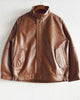 Nasngwam. ナスングワム / ATTRACT LEATHER JACKET アトラクトレザージャケット Ssize (BROWN ブラウン)