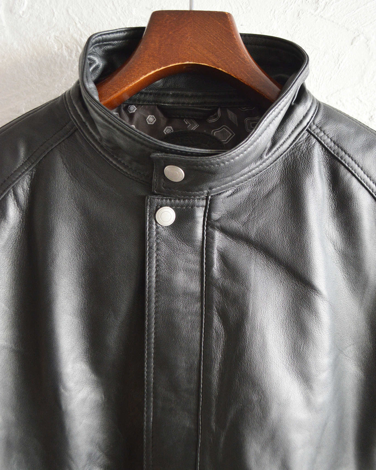 Nasngwam. ナスングワム / ATTRACT LEATHER JACKET アトラクトレザージャケット Ssize (BLACK ブラック)