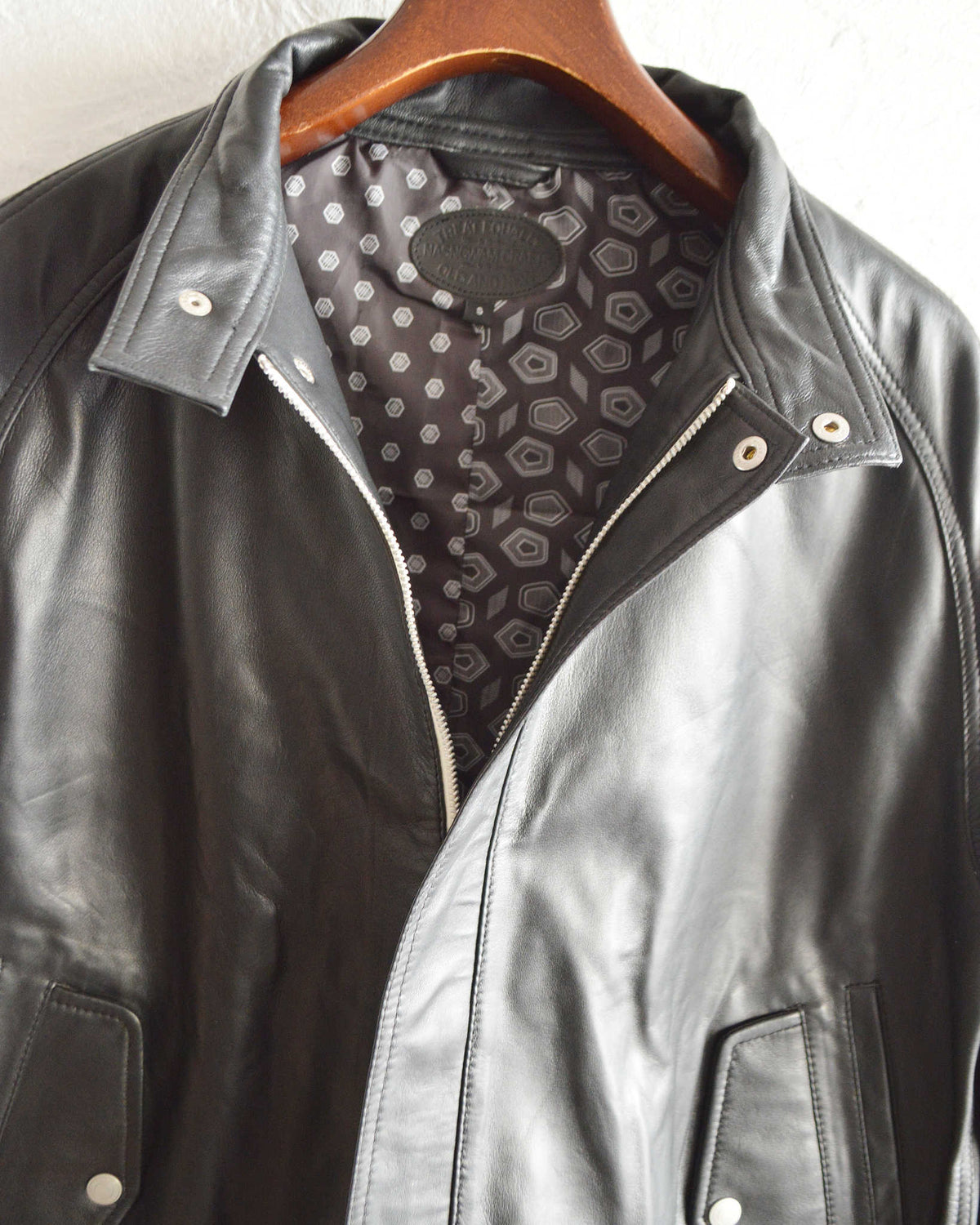 Nasngwam. ナスングワム / ATTRACT LEATHER JACKET アトラクトレザージャケット Ssize (BLACK ブラック)