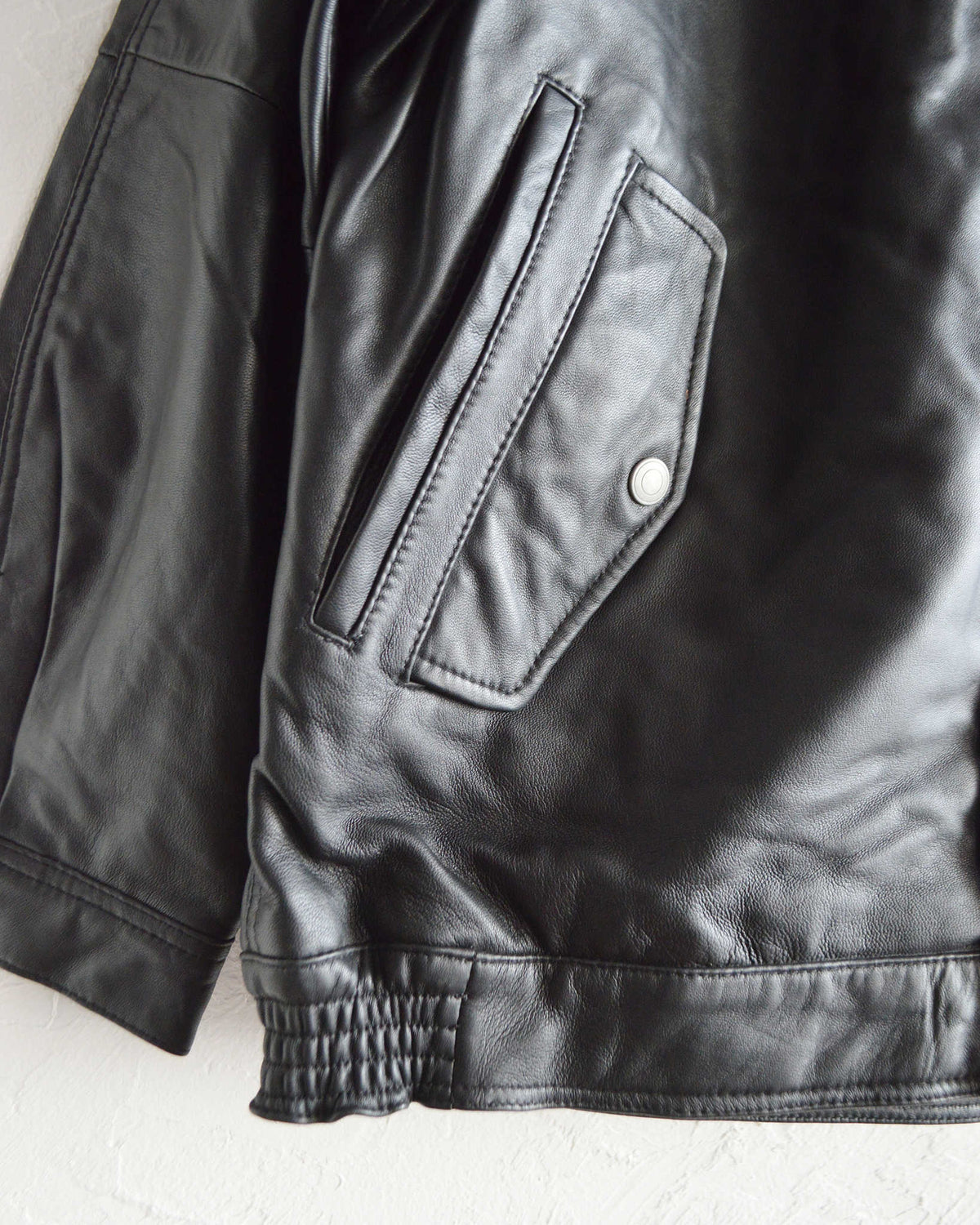 Nasngwam. ナスングワム / ATTRACT LEATHER JACKET アトラクトレザージャケット Msize (BLACK ブラック)