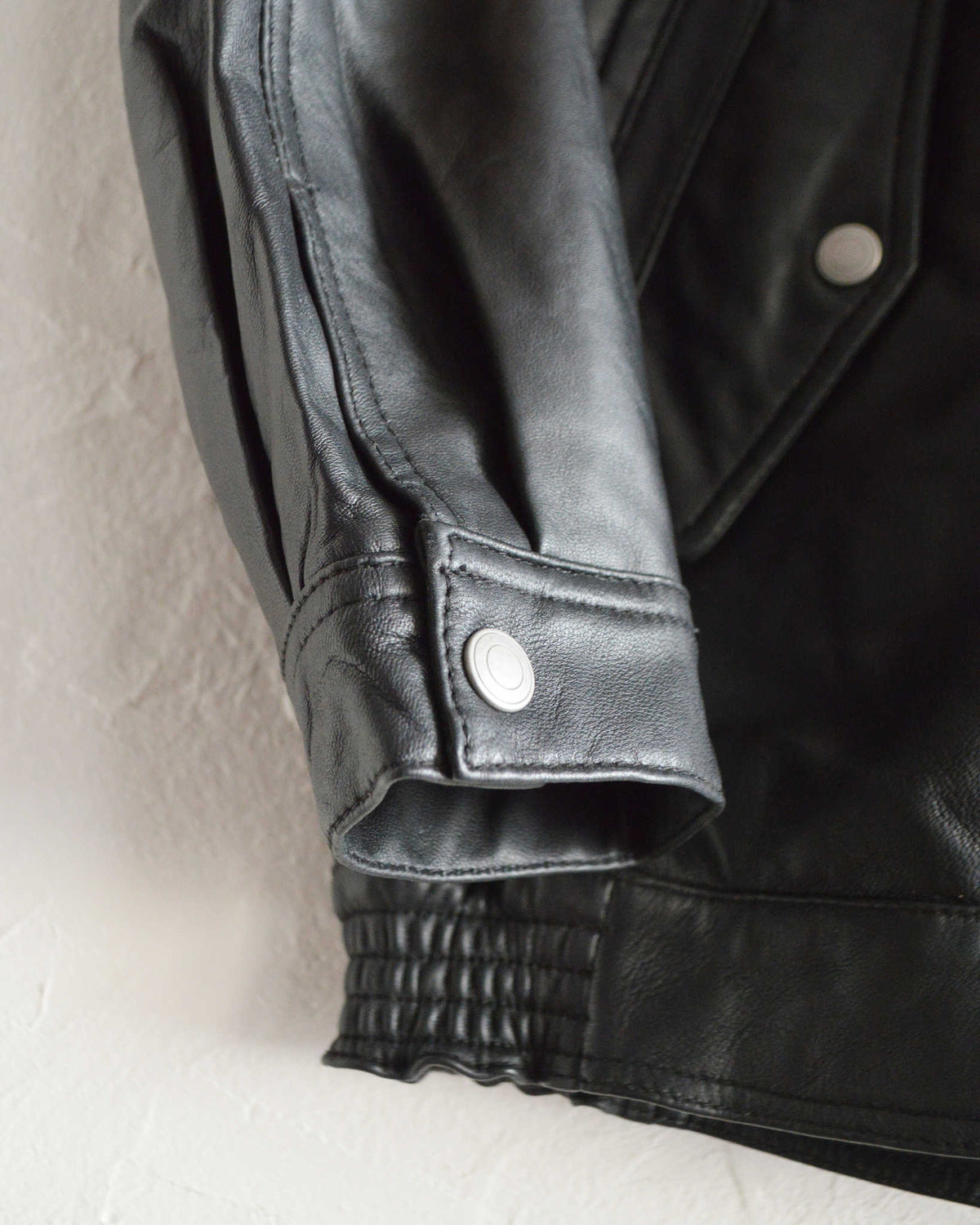 Nasngwam. ナスングワム / ATTRACT LEATHER JACKET アトラクトレザージャケット Msize (BLACK ブラック)
