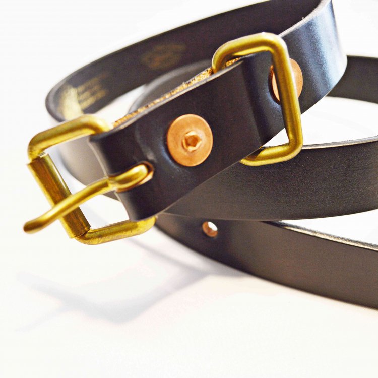 saranam サラナン / LEATHER BELT レザーベルト (UK BRIDLE BLACK ブラック)