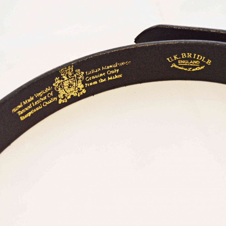 saranam サラナン / LEATHER BELT レザーベルト (UK BRIDLE BLACK ブラック)