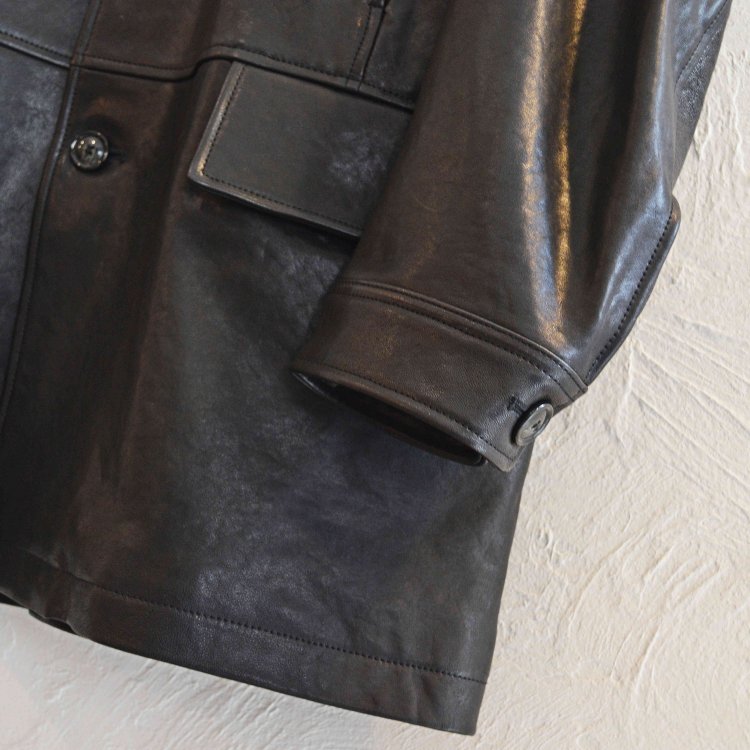 AWESOME LEATHER オーサムレザー / CAR COAT カーコート (BLACK ブラック)