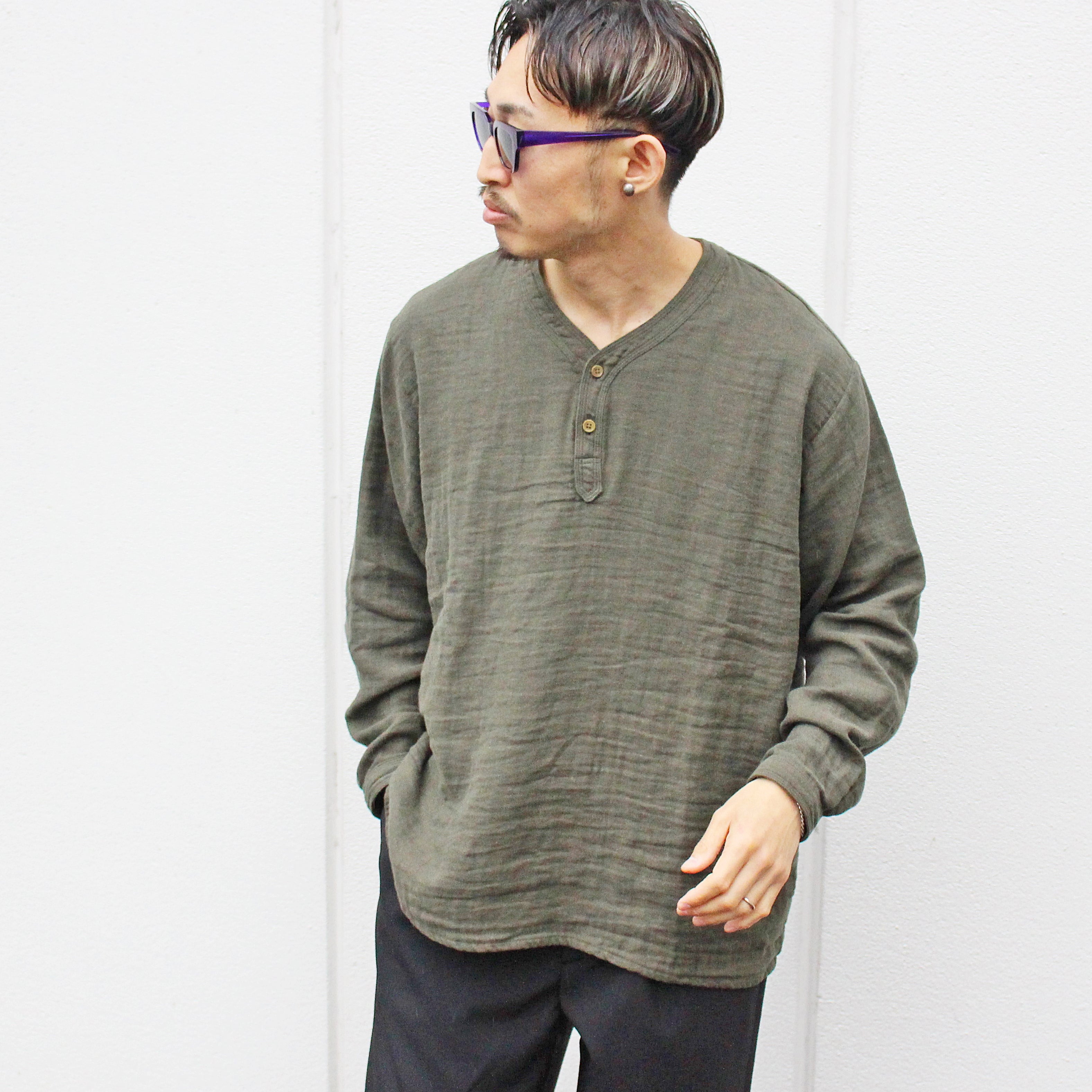 Nasngwam. ナスングワム / VAGRANT SHIRTS バークラントシャツ (OLIVE