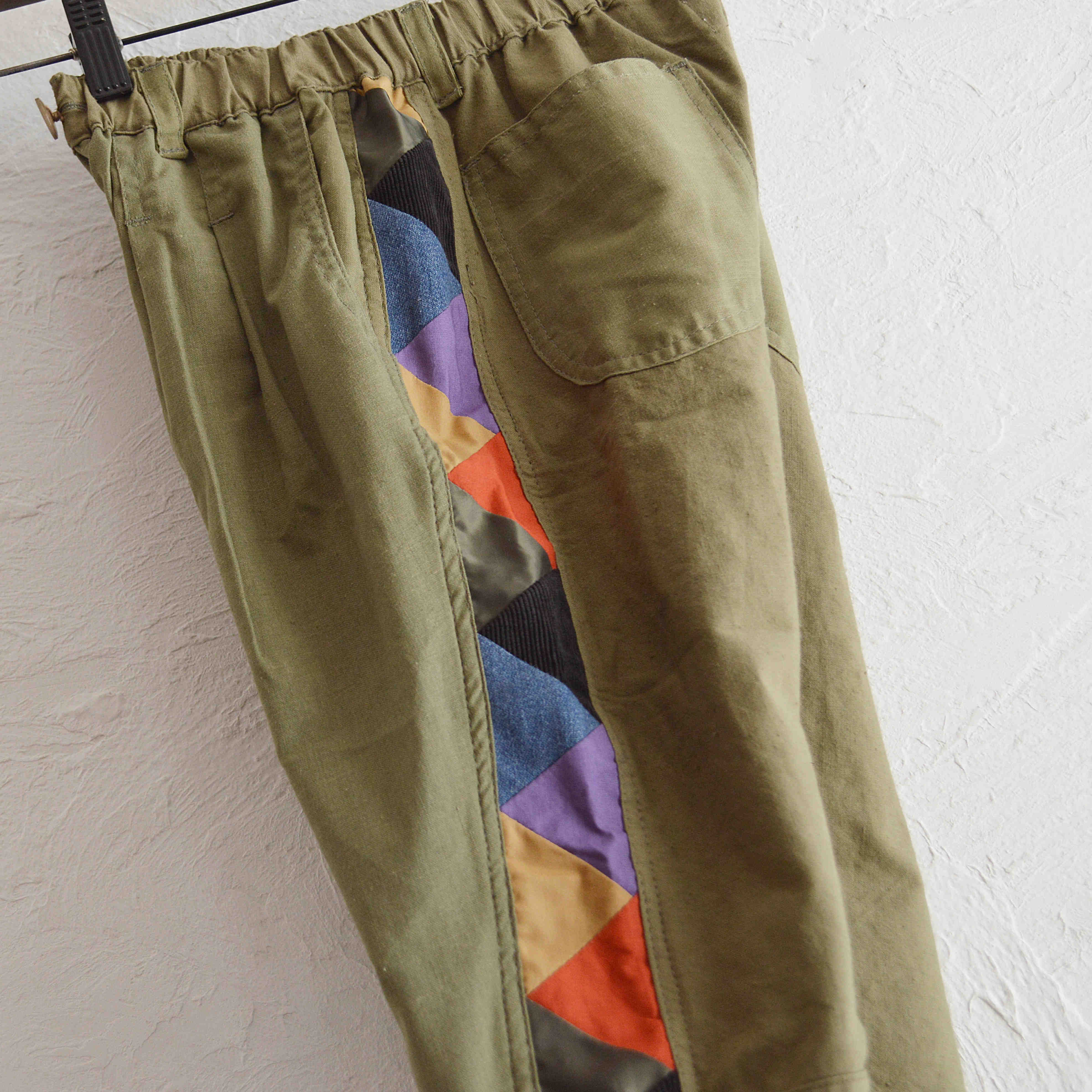 Nasngwam.Kids ナスングワムキッズ / BARBARIAN LINE PANTS バーバリアンラインパンツ (ARMY アーミー）