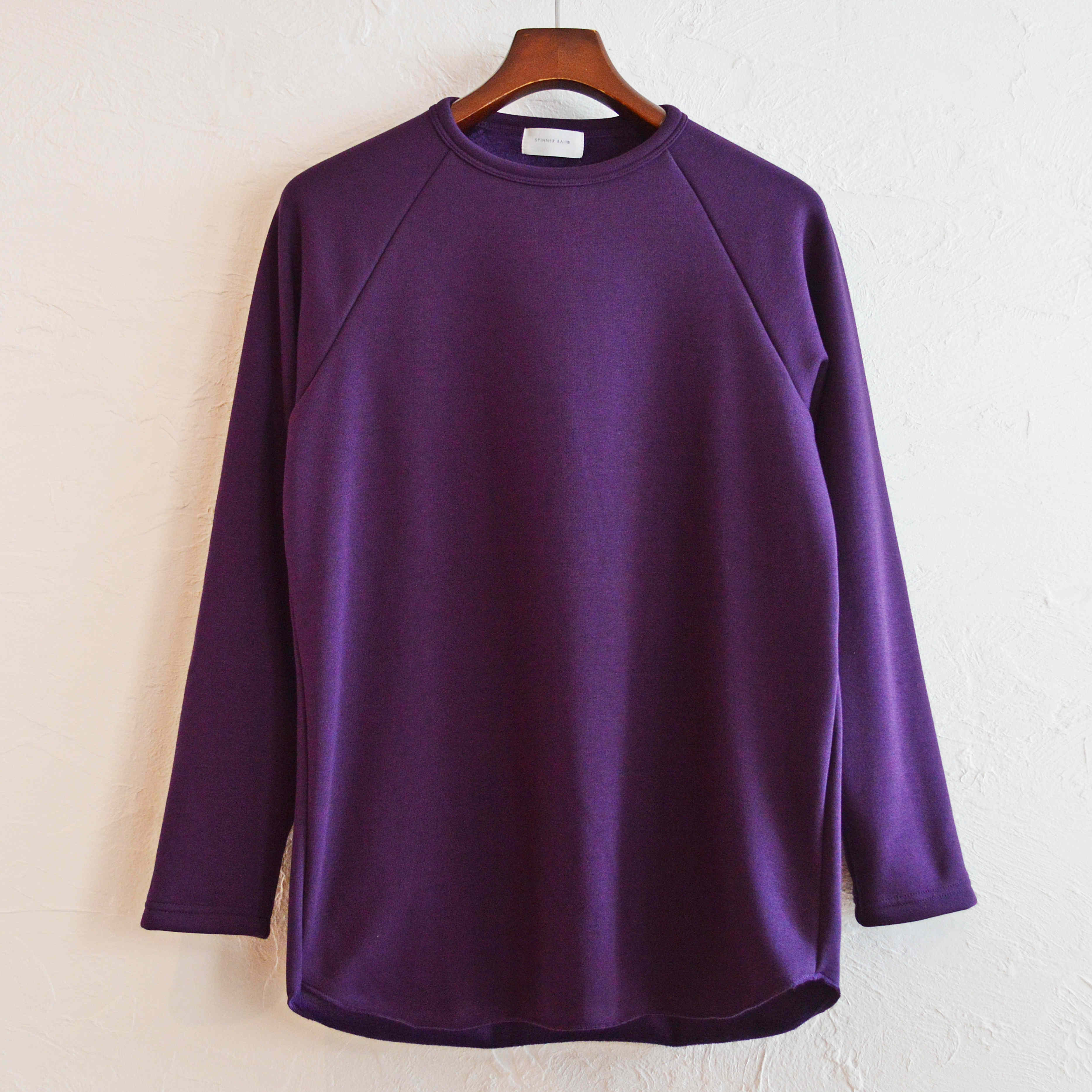 SPINNER BAIT スピナーベイト / BOMBER HEAT RAGLAN CREW ボンバーヒートラグランクルーネック (PURPLE  パープル）