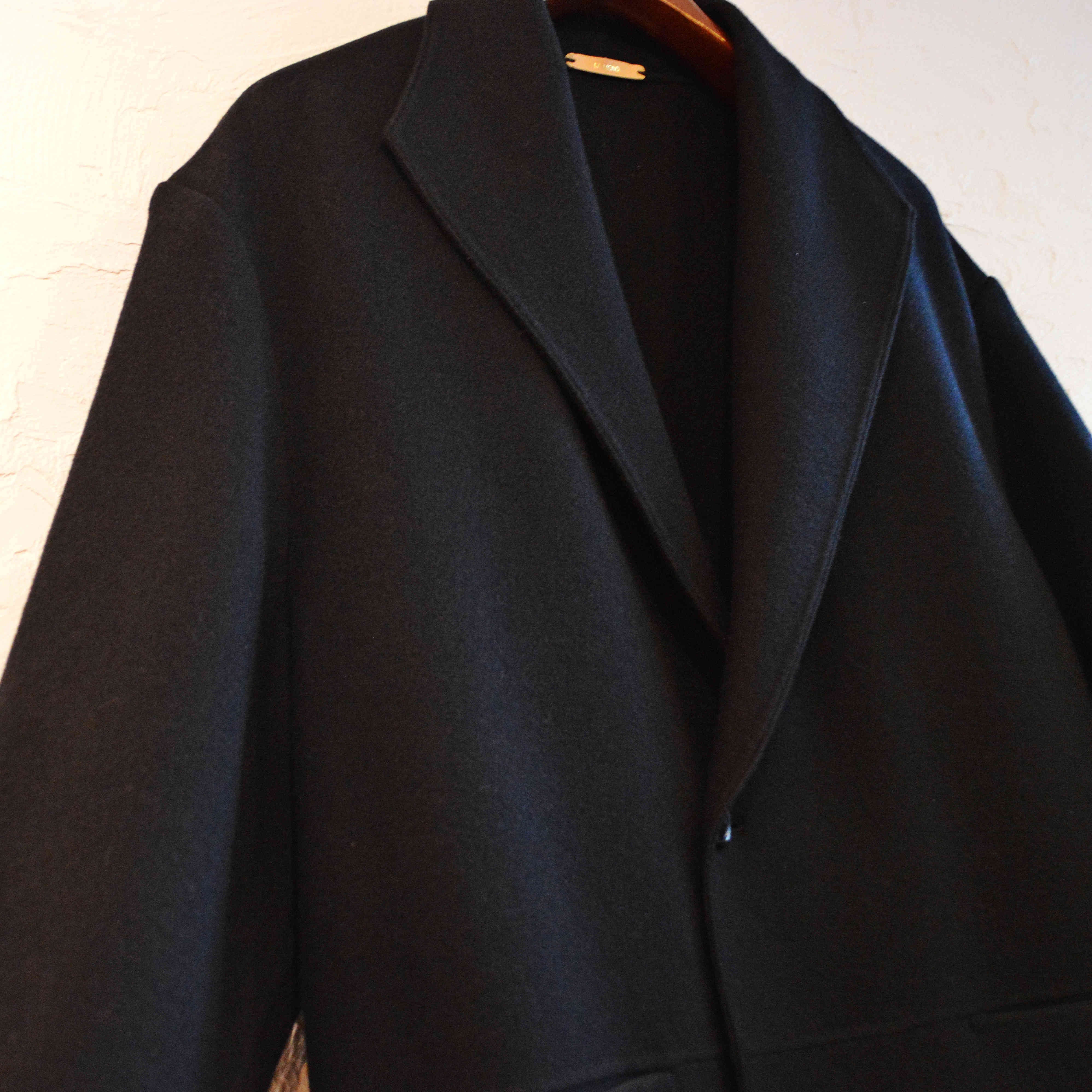 LAMOND ラモンド/ WOOL DOUBLE FACE COAT ウールフェイスダブルコート (BLACK ブラック)