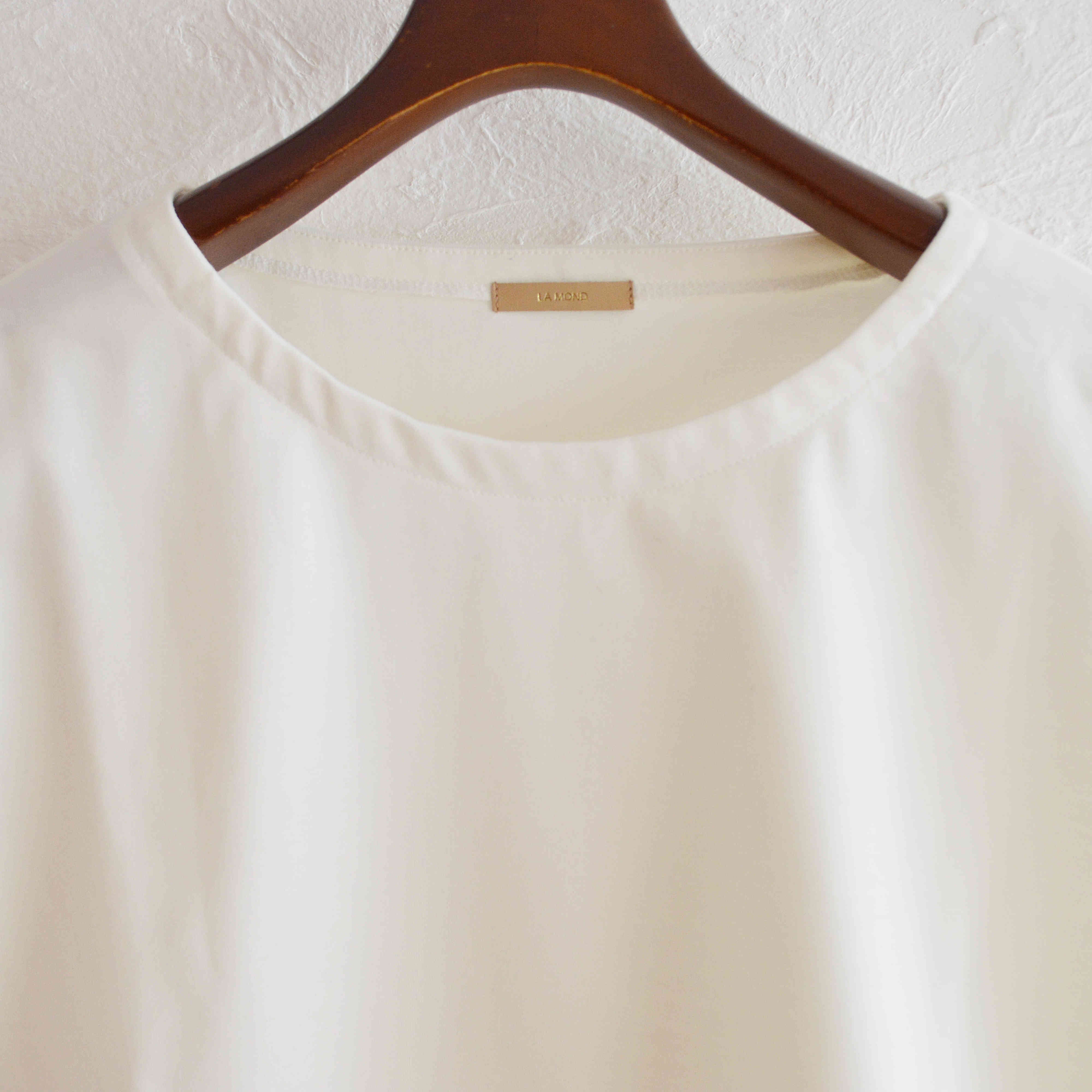 LAMOND ラモンド / ORGANIC COTTON BASQUE SHIRT オーガニックコットンバスクシャツ (WHITE ホワイト)