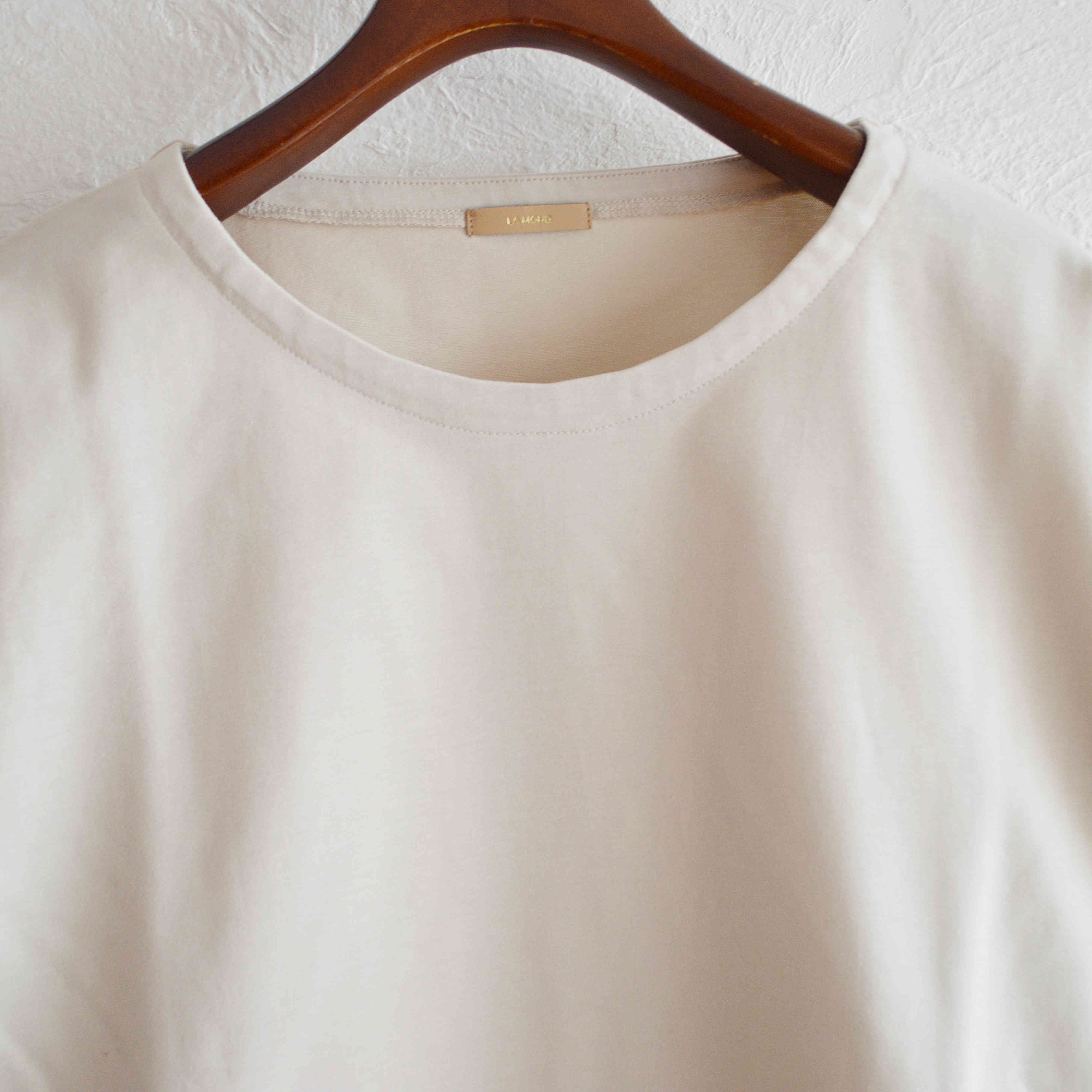 LAMOND ラモンド / ORGANIC COTTON BASQUE SHIRT オーガニックコットンバスクシャツ (LIGHT GRAY ライトグレー)