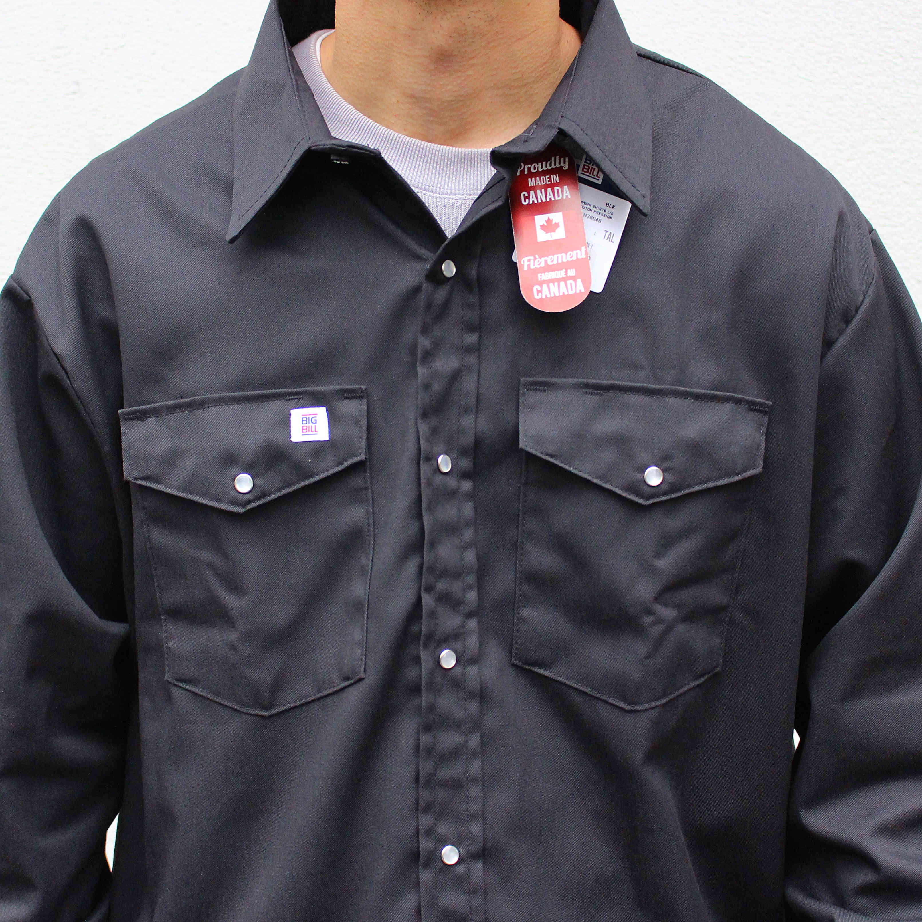 BIG BILL ビックビル / Premium Long Sleeve Snap Front Work Shirt 5