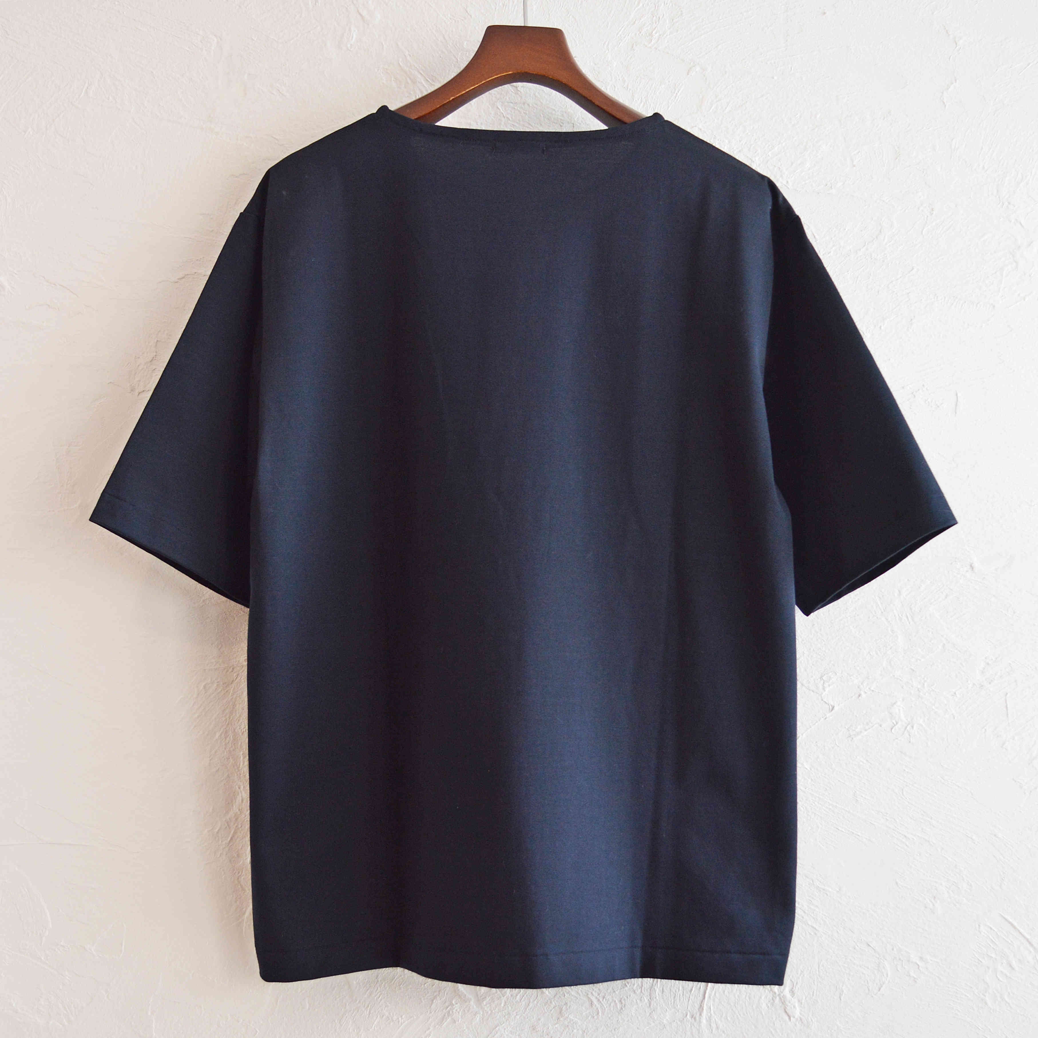 LAMOND ラモンド / ORGANIC COTTON BASQUE SHIRT オーガニックコットンバスクシャツ (DARK NAVY ダークネイビー)