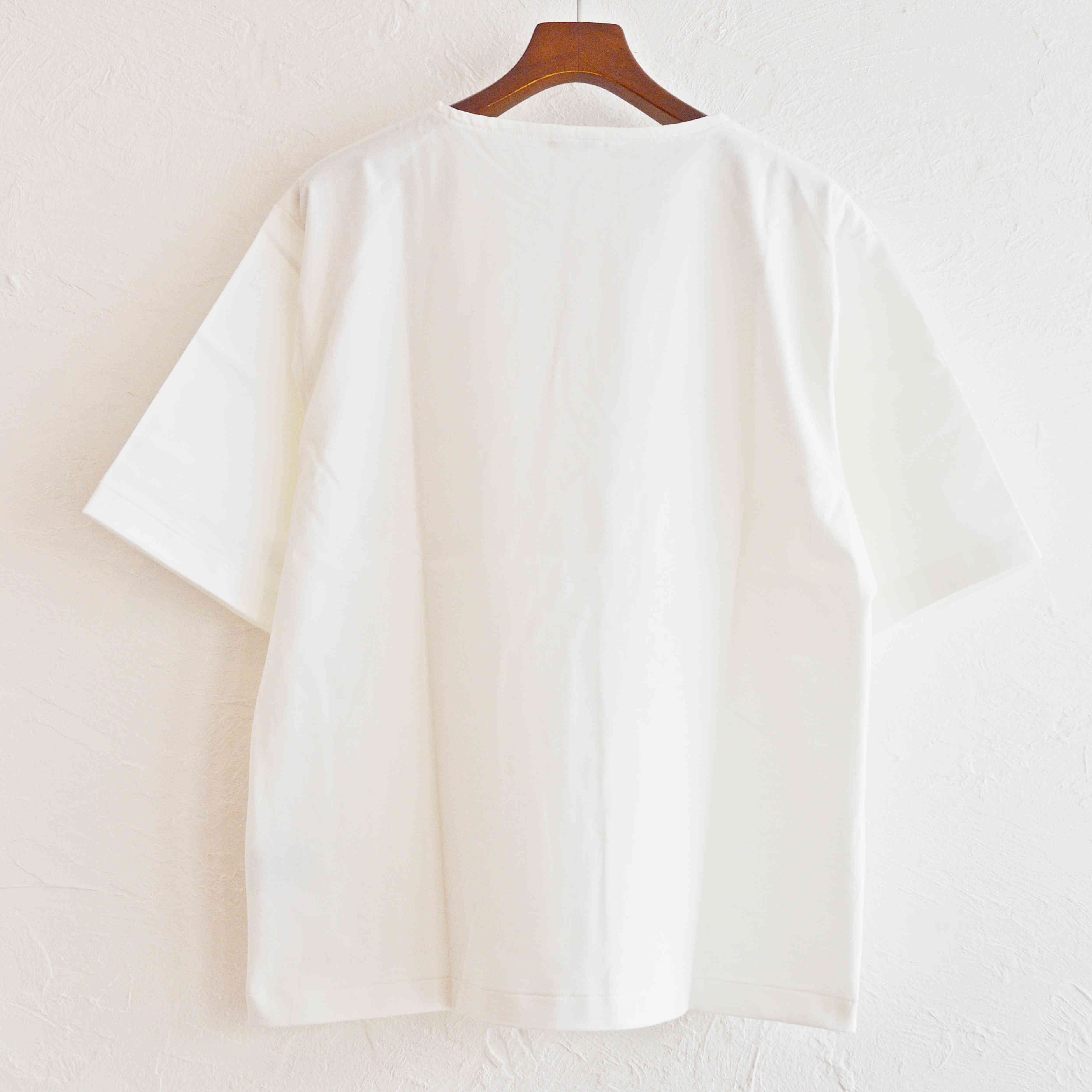 LAMOND ラモンド / ORGANIC COTTON BASQUE SHIRT オーガニックコットンバスクシャツ (WHITE ホワイト)